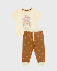 Pijama Manga Corta Estampado Carro Animales