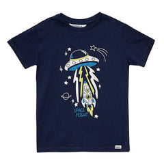 Pijama Bermuda Space Azul camiseta