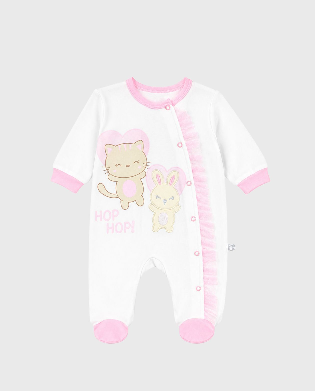 Pijama Enteriza Amigas Tul Rosa diseño