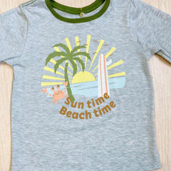 Pijama Estampado Playa Sun Time detalle