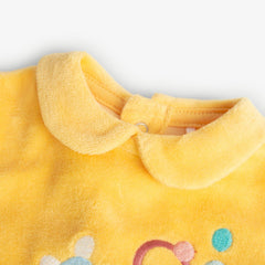 Pijama Flores Amarillo Boboli cuello