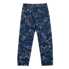 Pijama Pantalon Estampado Dinosaurios Azul detalle