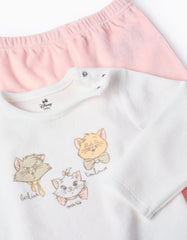 Pijama Pantalon Gata Mery Blanco Zippy detalle