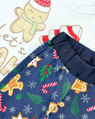 Pijama Estampado Galleta Azul Niños