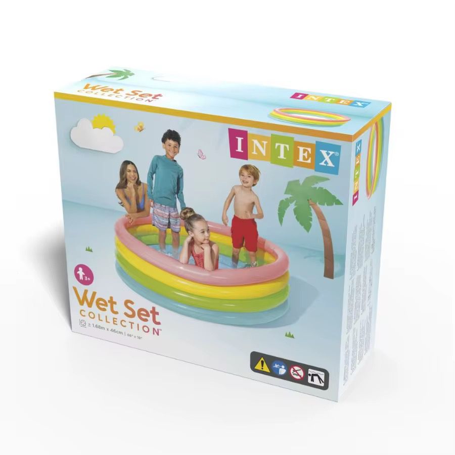 Piscina Inflable Circular Colores Grande detalle