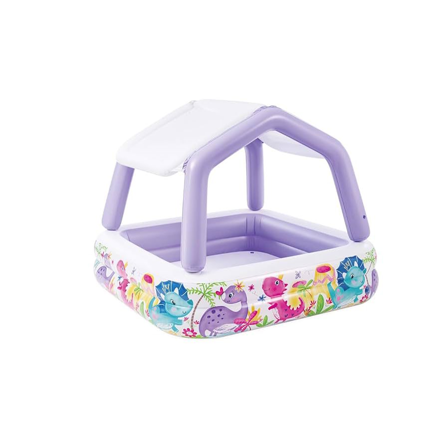 Piscina Inflable Con Techo Dinosaurios diseño