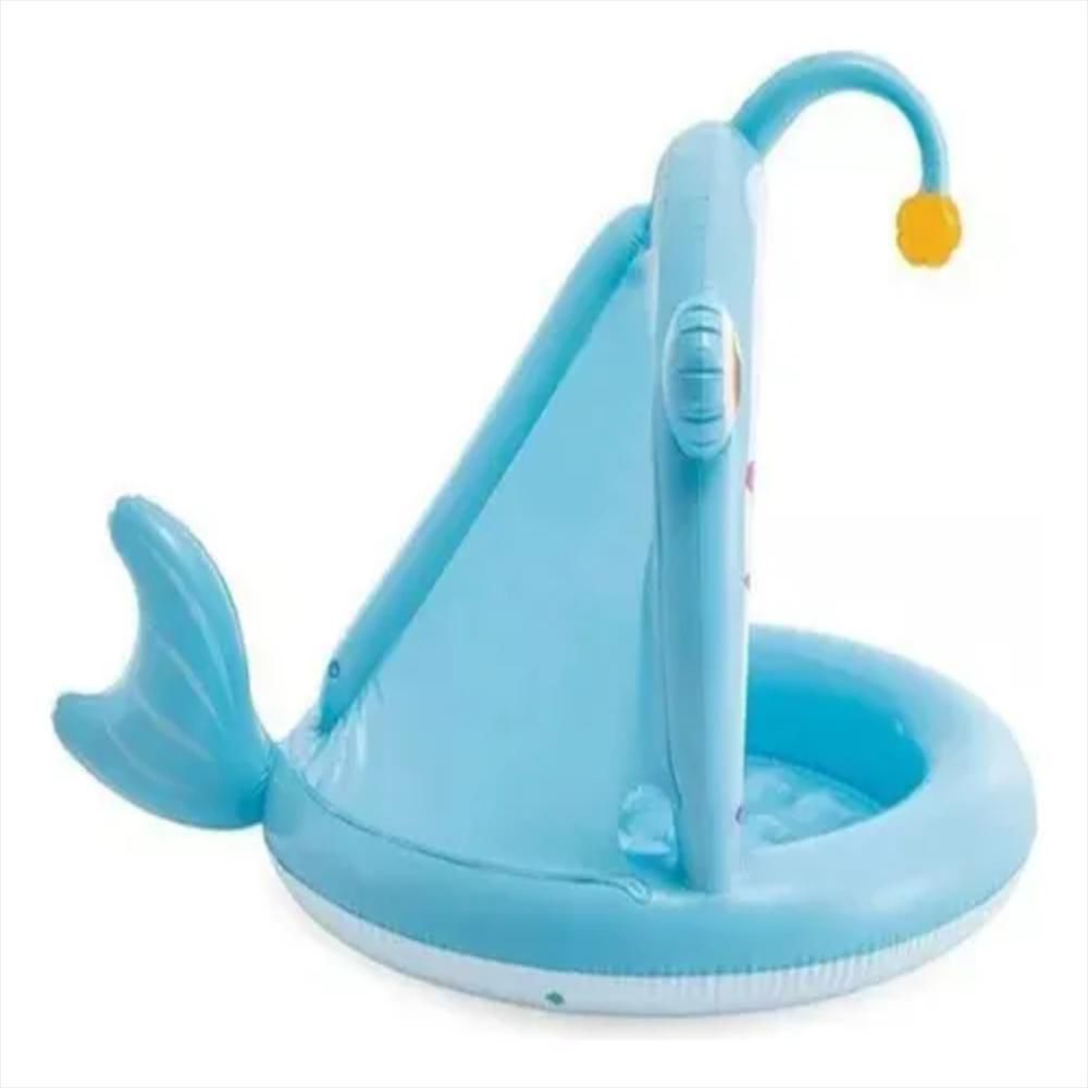 Piscina Inflable Con Techo Pez Azul detalle