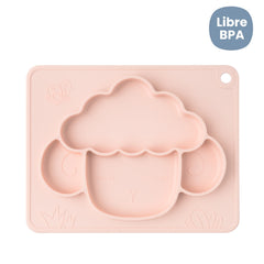 Plato En Silicona Oveja Rosado