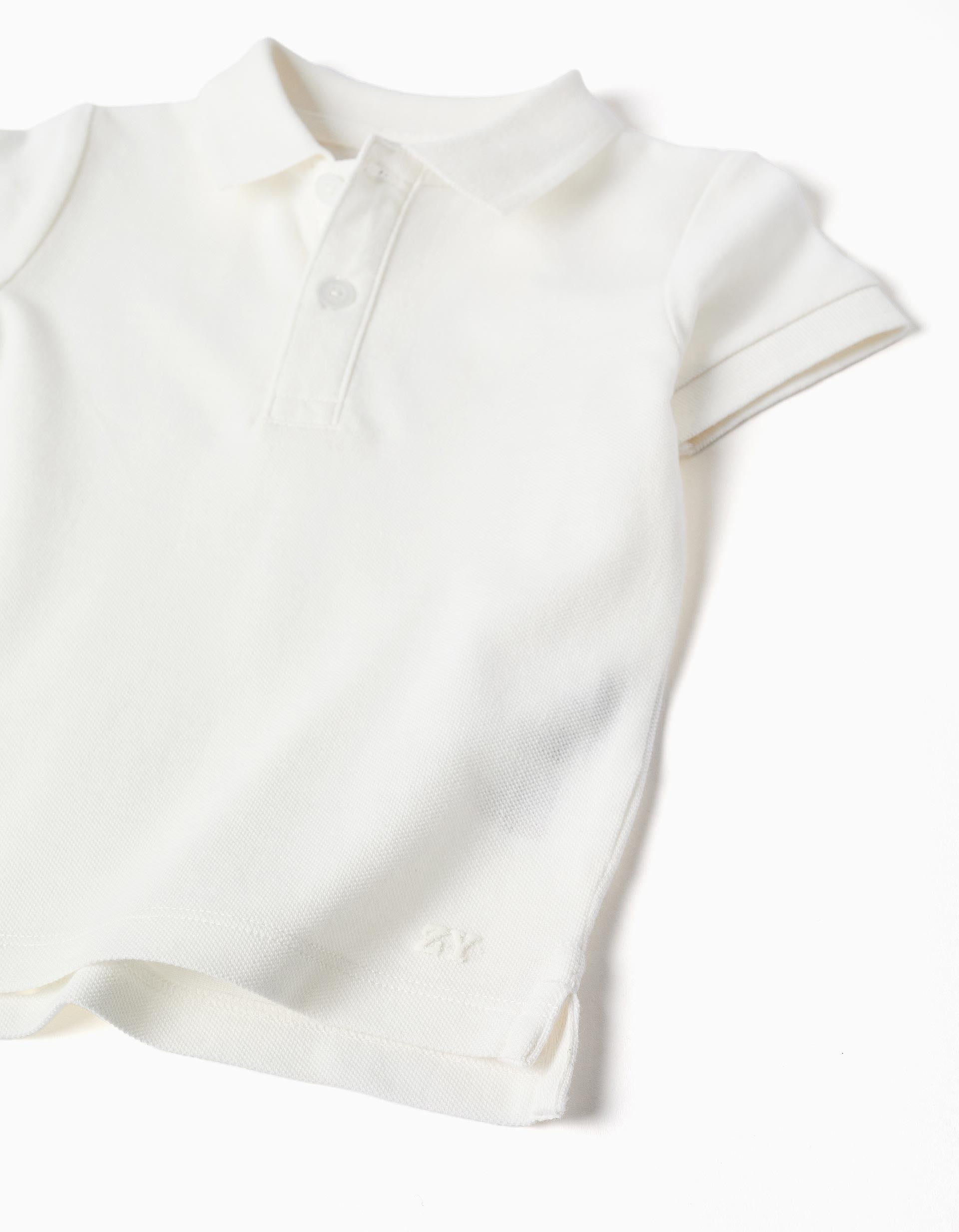 Polo Básico Para Bebe Blanco Zippy detalle