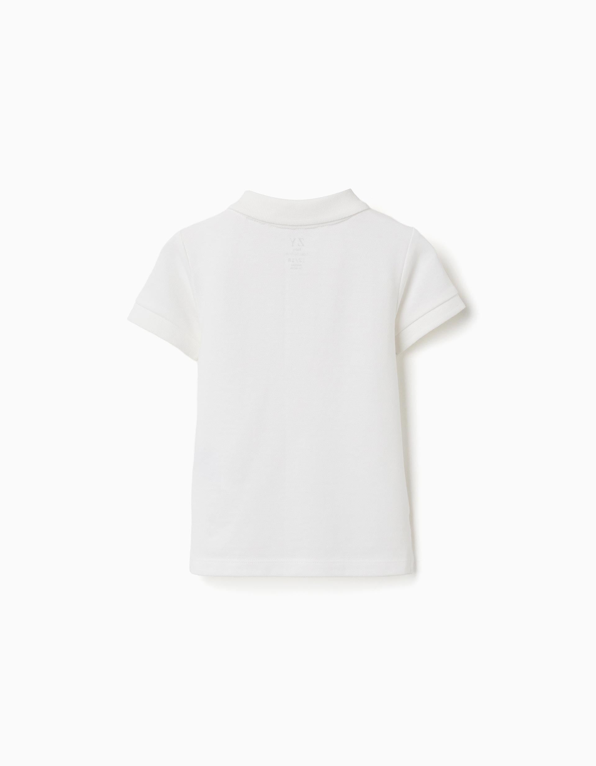 Polo Básico Para Bebe Blanco Zippy diseño