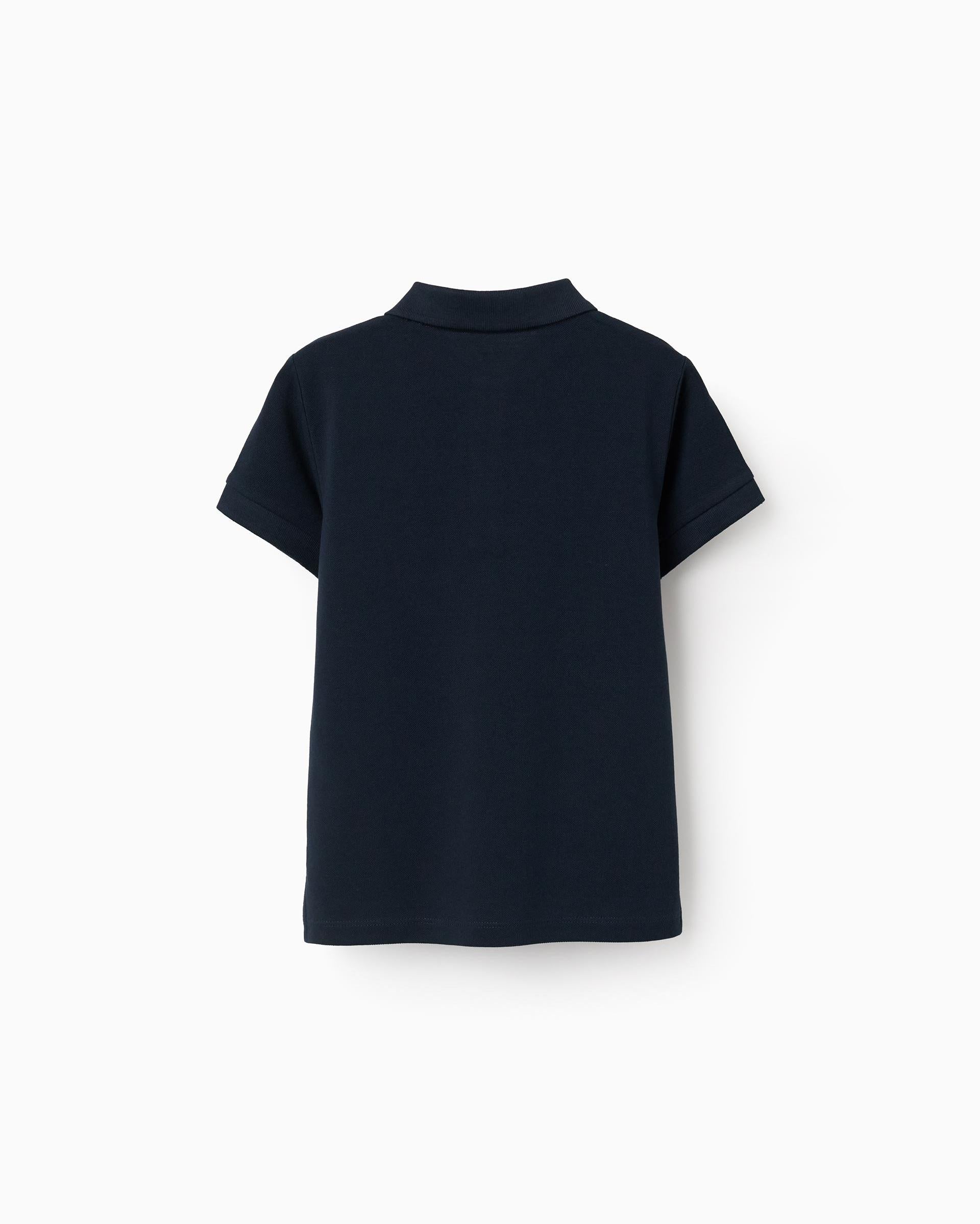 Polo Clásico Para Niño Azul Oscuro Zippy diseño