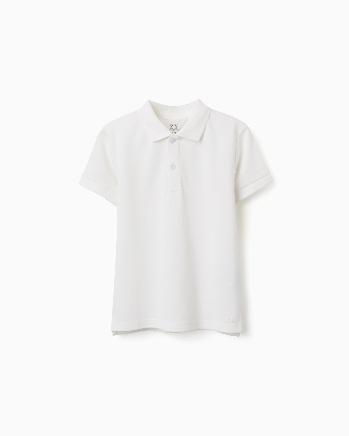 Polo Clásico Para Niño Blanco Zippy