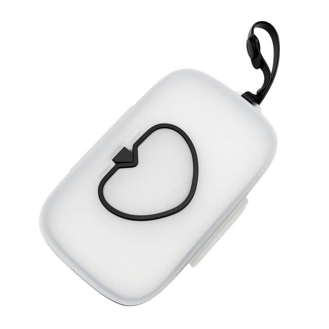 Porta Pañitos Transparente Con Detalles De Color Negro