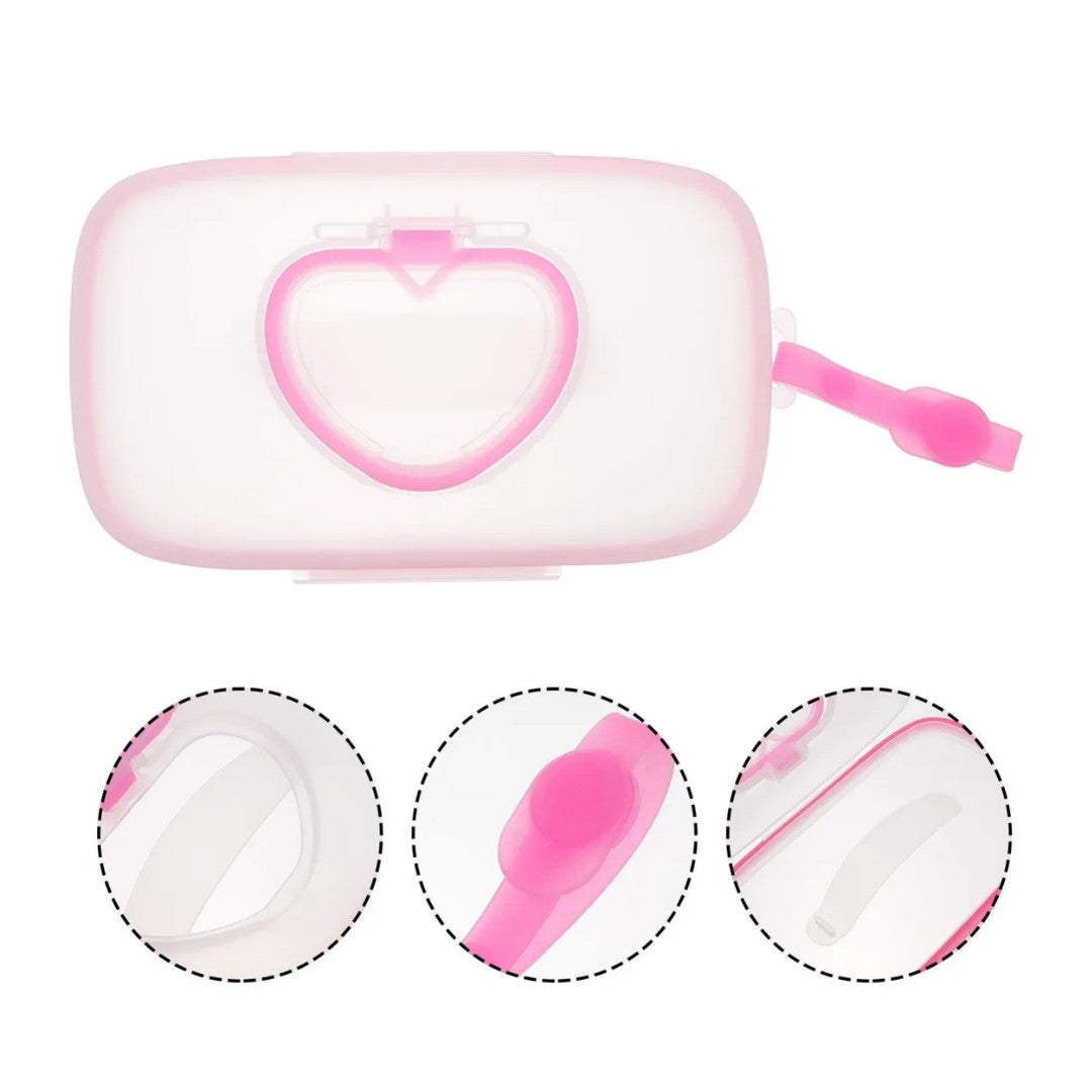 Porta Pañitos Transparente Con Detalles De Color Diseño