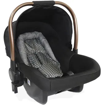 Porta Bebé Terry Negro Puntos Gris Ebaby