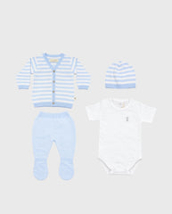 Primer Dia Tejido Saco Rayas Azul