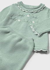 Primer Dia Tricot Flores Verde Mayoral DETALLE