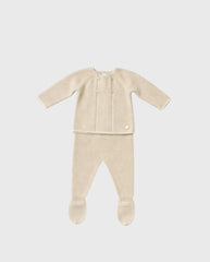 Primer Dia Tricot Pecho Tejido Botones Beige Martin Aranda