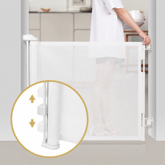 Puerta de Seguridad Para Bebé Retráctil blanco
