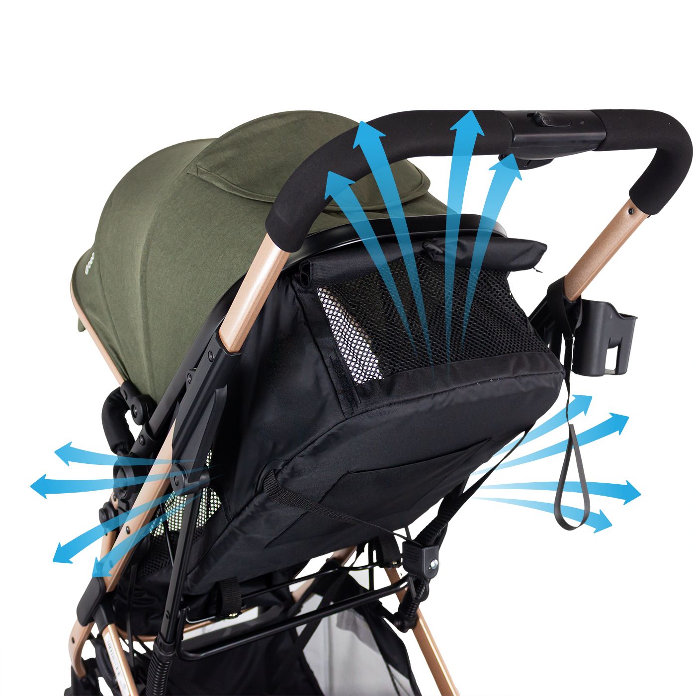 Coche Moisés Con Porta Bebé Gold LX Verde Bebesit Uso