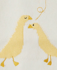 Manta Tricot Pato Blanco estilo 