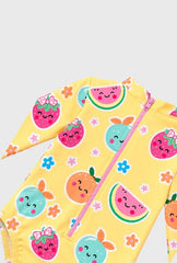 Vestido de Baño Enterizo Con Pava Frutas
