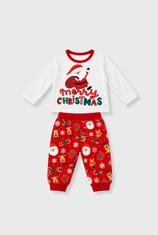 Pijama Manga Larga Papá Noel Rojo Blanco
