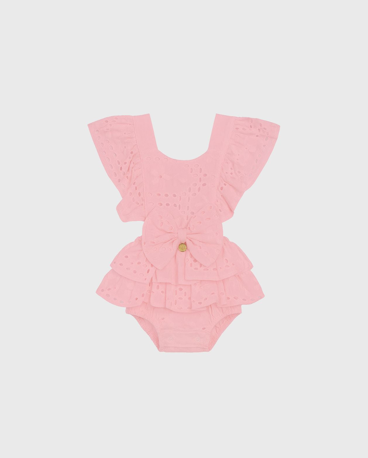 Body Ojalillo Moño Flores ROSA