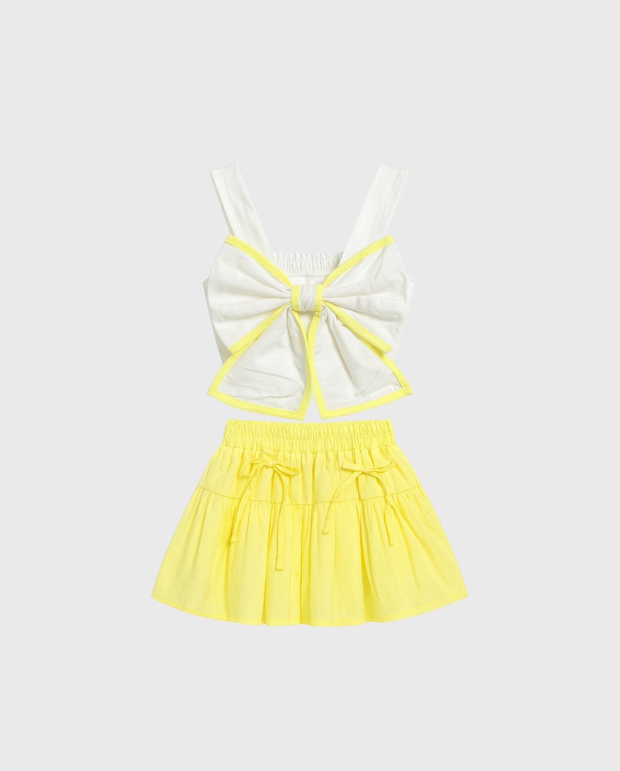 Conjunto Falda Maxi Moño Amarillo