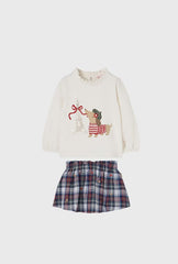 Conjunto Falda Cuadros Azul Boboli