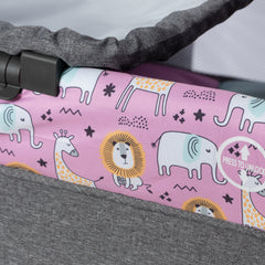 Cuna Corral Sally Rosa Ebaby® estampado