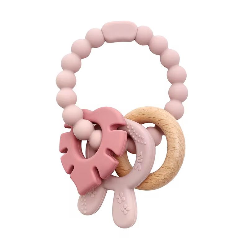 Rasca Encias En Silicona Circular Orejas rosa