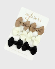 Set 3 Pares Pinzas Lety Azul Negro Rayito de Sol