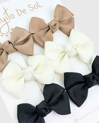 Set 3 Pares Pinzas Lety Azul Negro Rayito de Sol Detalles