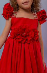 Vestido Rosas Rojo Lilo