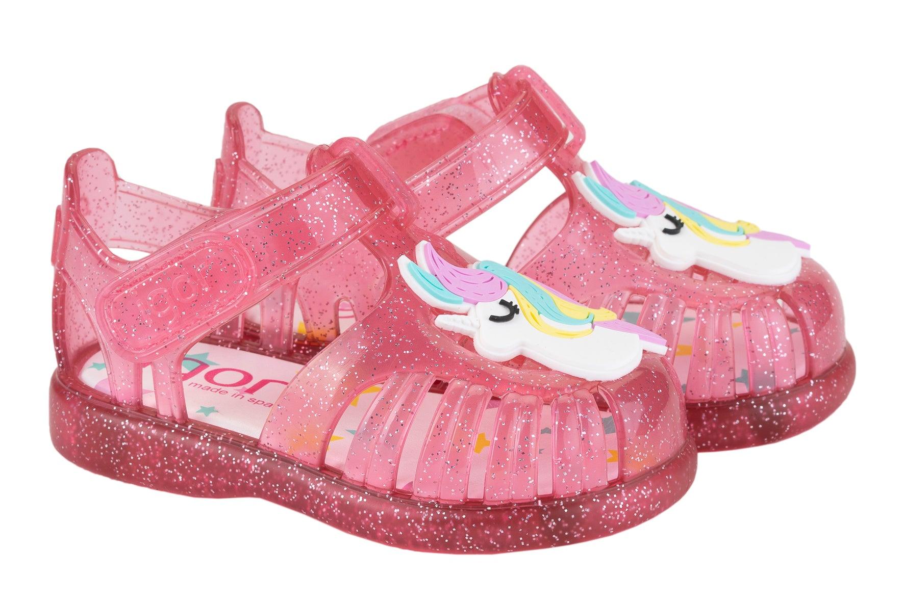 Sandalias Tobby Gloss Fucsia Glitter Unicornio Igor