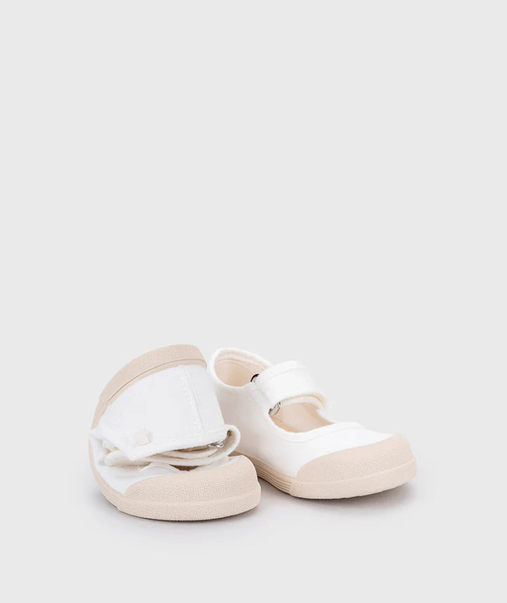 Tenis Lona Mercedes Blanco Igor Suela