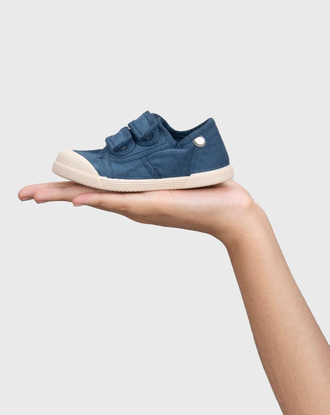 Tenis Lona Velcro Marino Navy Igor Modelo