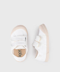 Tenis Lona Velcro Blanco Igor