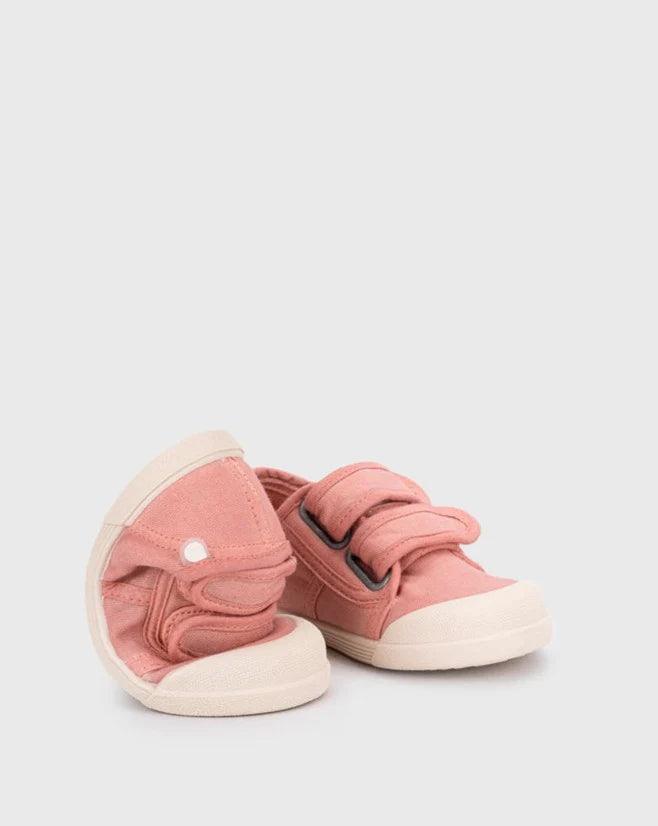 Tenis Lona Velcro Nuevo Rosa Igor Detalles