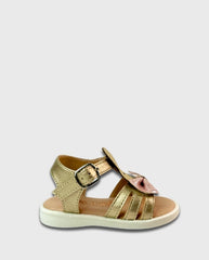 Sandalias Detalle Conejo Dorado Gold