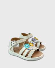 Sandalias Corazon Flores Blanco
