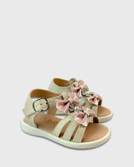 Sandalias Moños Tornasol Beige