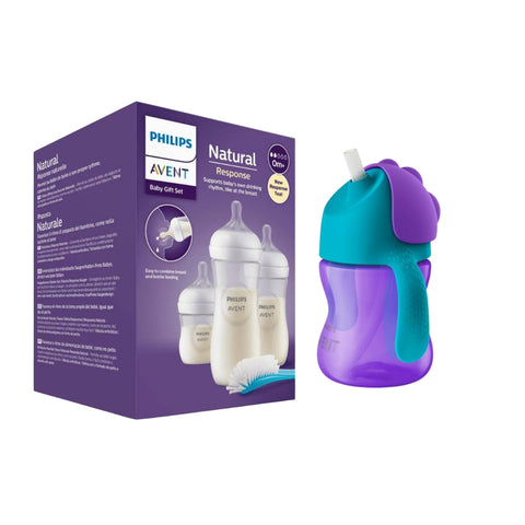 Set de Regalo Recién Nacido 4 Piezas + Vaso Pitillo 7oz Niña