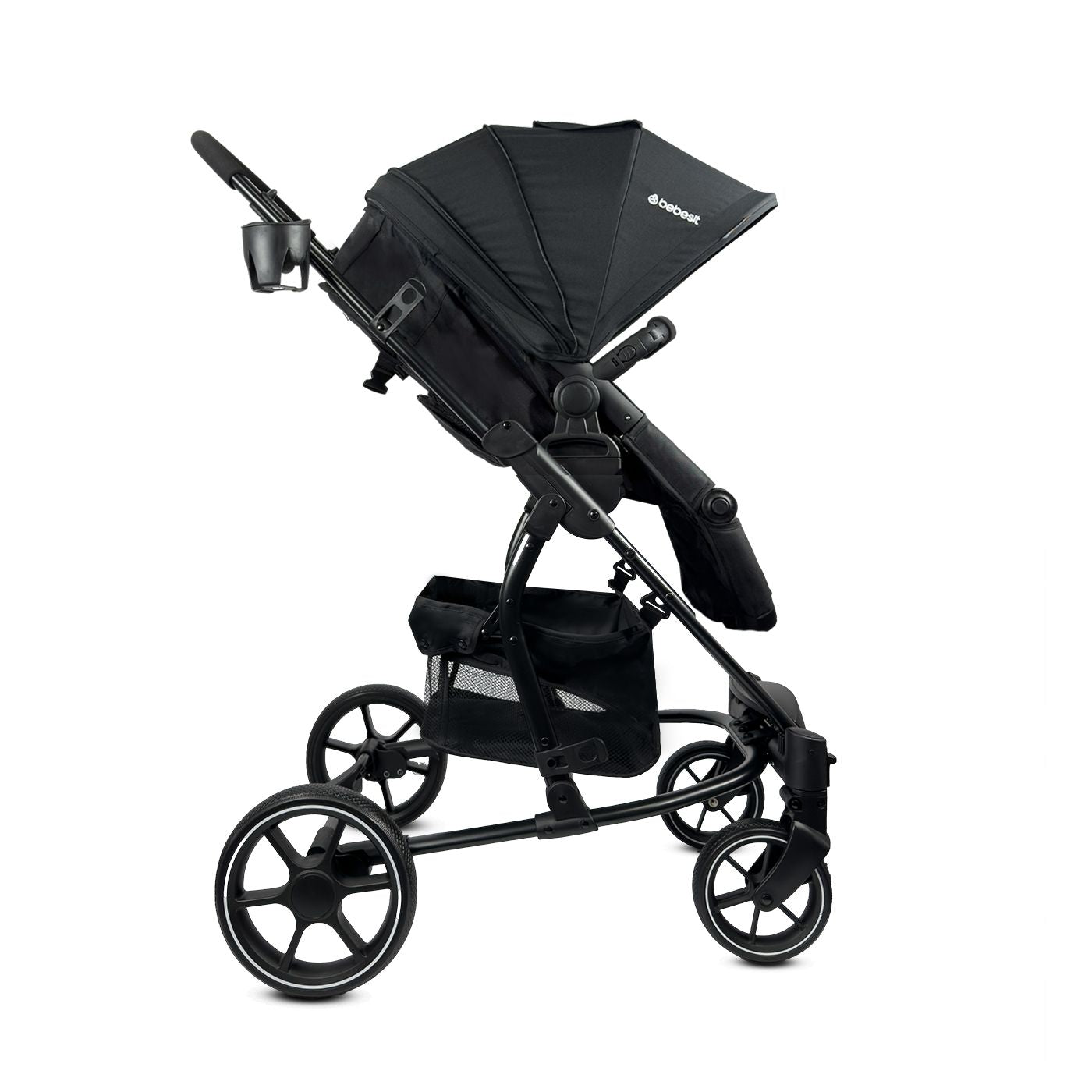 Coche Moisés Con Porta Bebé Travel System Prima Negro Bebesit Estilo