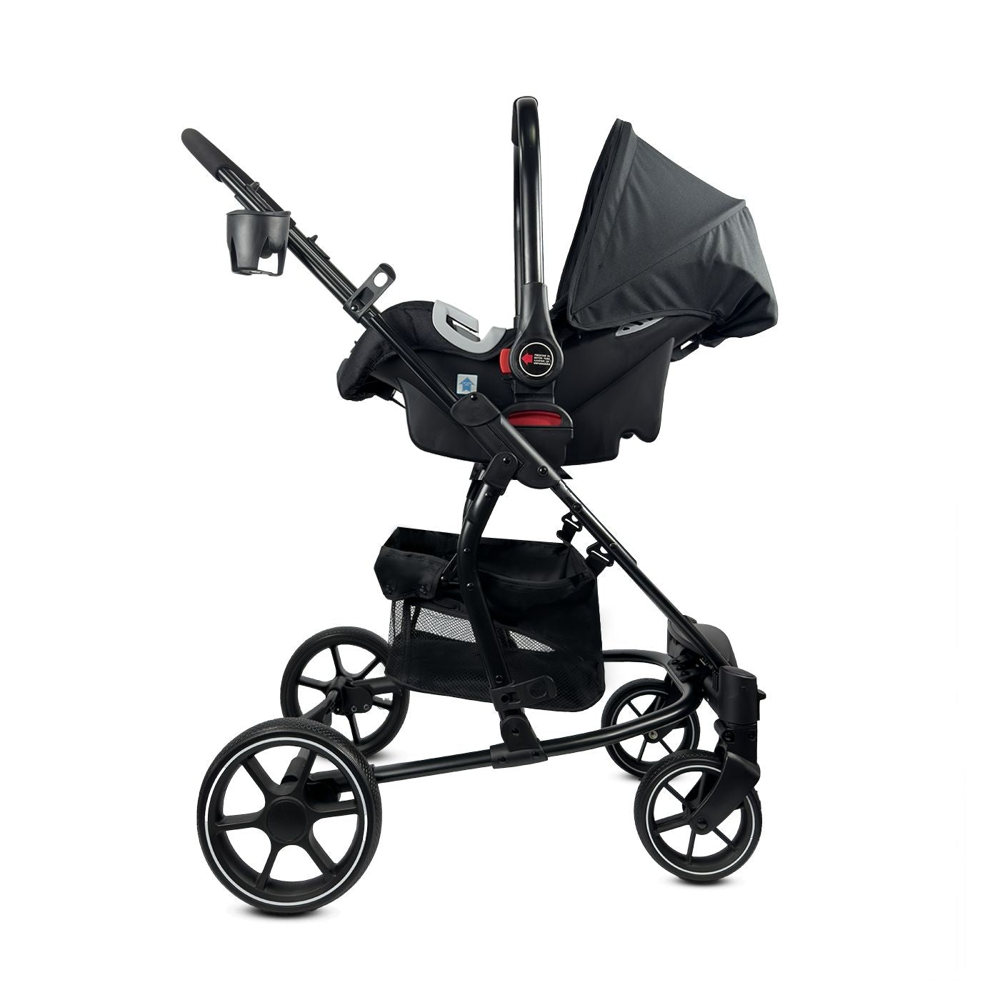 Coche Moisés Con Porta Bebé Travel System Prima Negro Bebesit