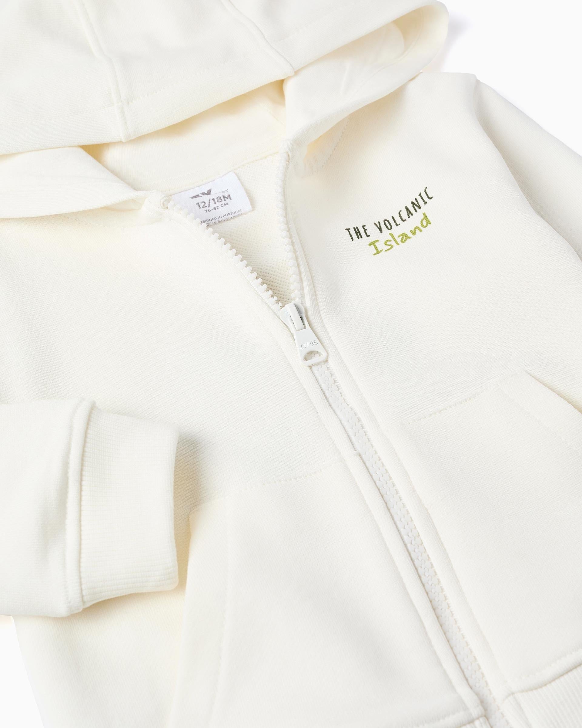 Saco Con Capota Estampado Cactus Beige Zippy detalle