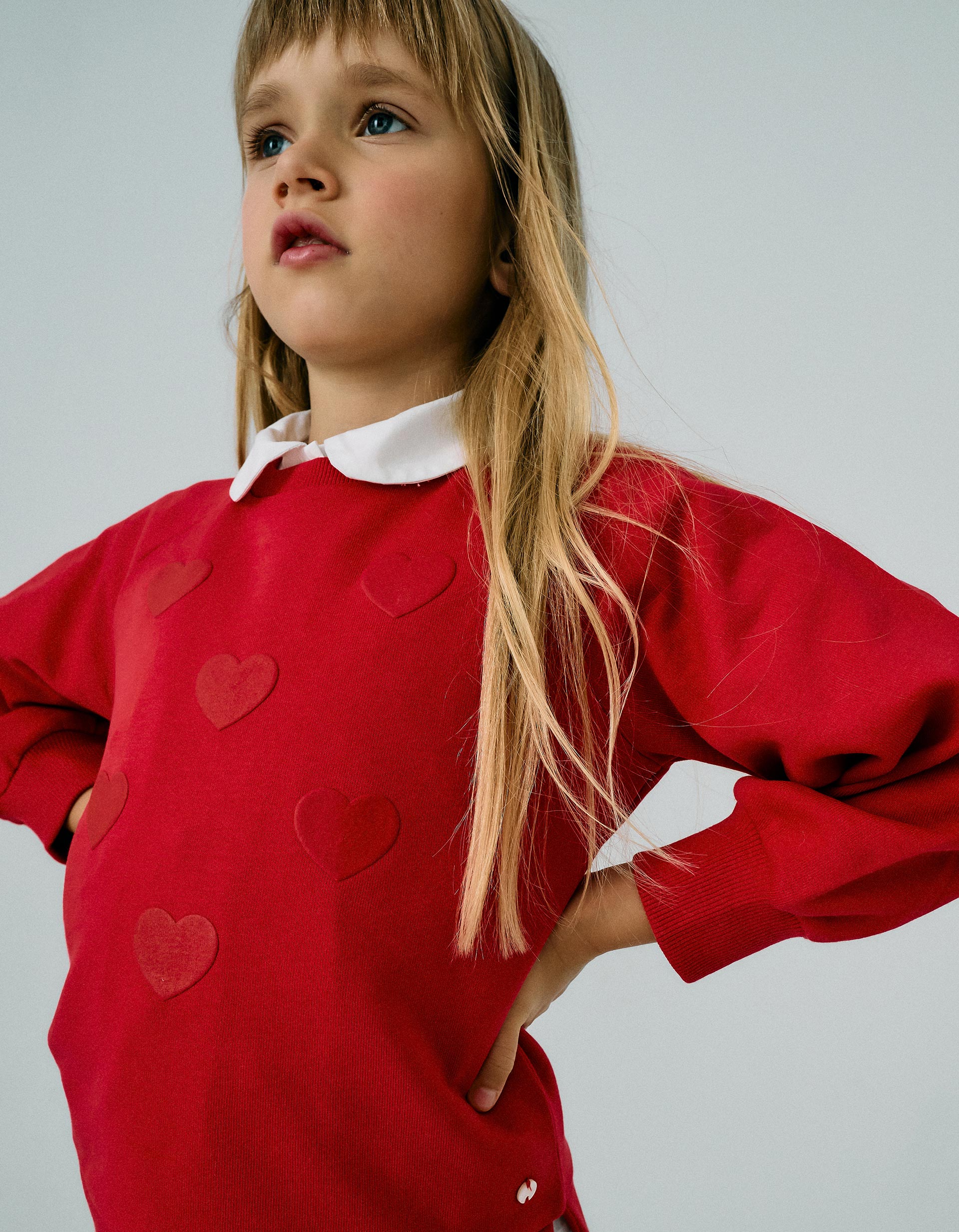 Saco Corazones Rojo Zippy niña