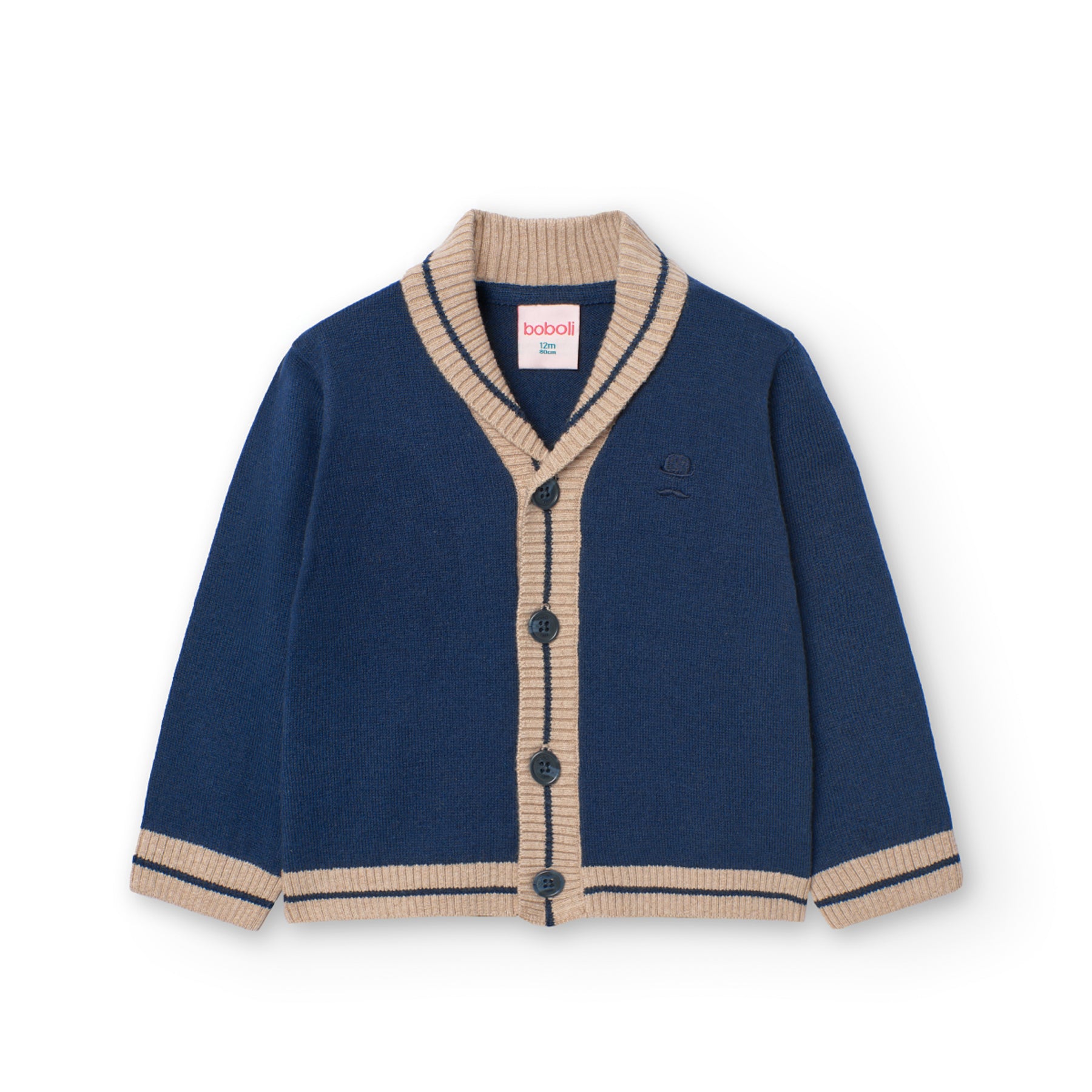 Saco Tricot Botones Azul Boboli