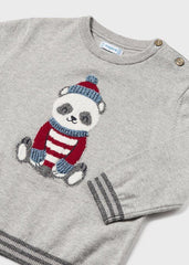 Saco Tricot Panda Gris Mayoral estampado